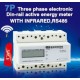 3*230/400V 10 (100) a Three Phase 400V Power Kwh Meter Digital 3 Phase on DIN Rail Watt Hour Meter with