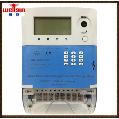 Three Phase GPRS and RF Meter for Electricity